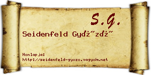 Seidenfeld Győző névjegykártya